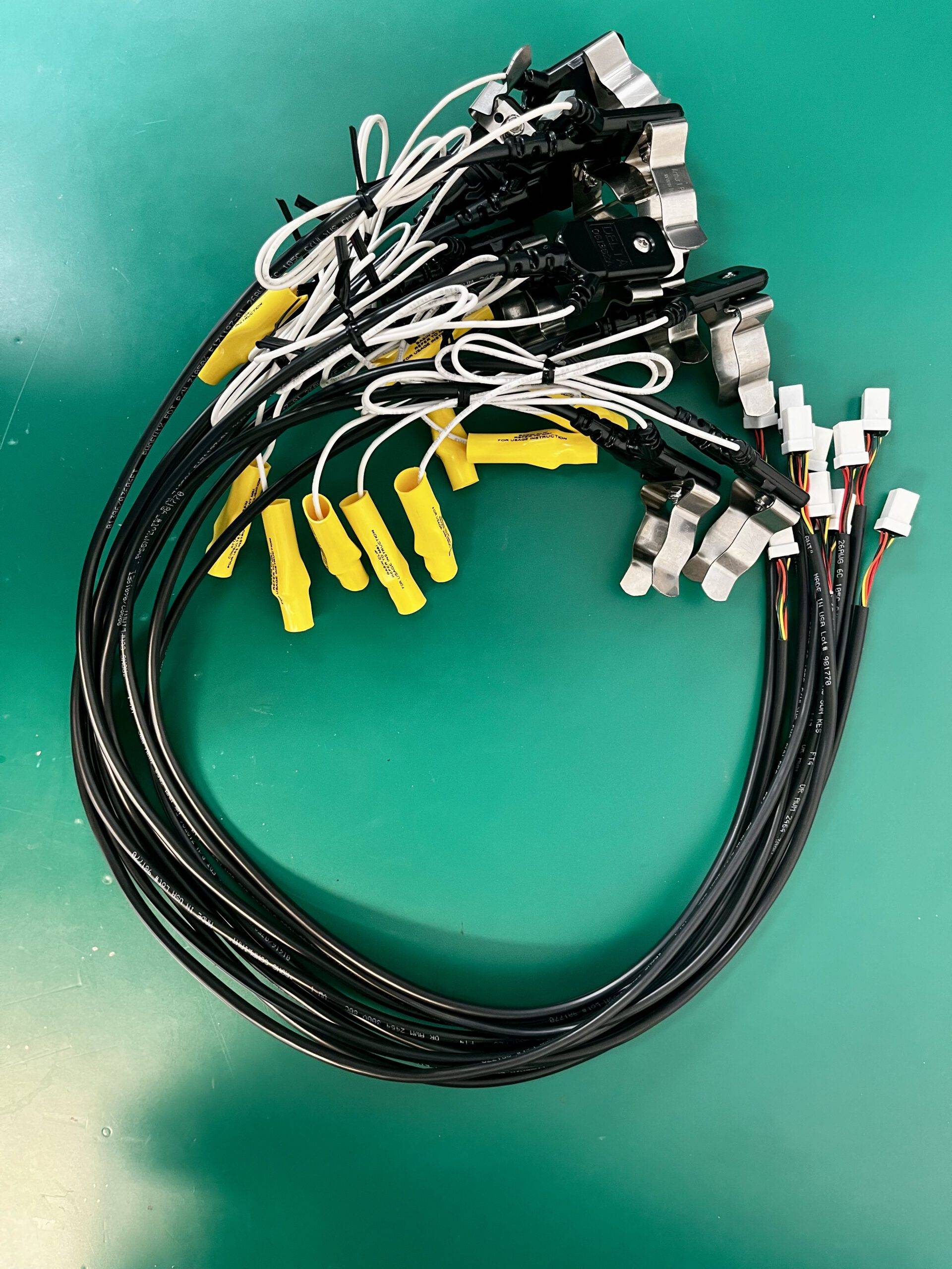 Wire harness assembly showcasing precision and high-quality cable management for electronic systems at MAKS Inc.